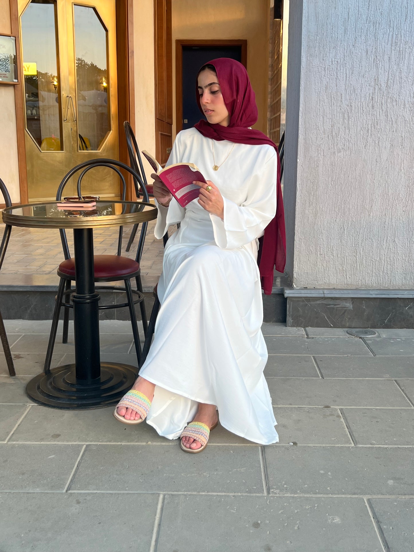 White wrap dress