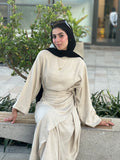 Beige wrap dress