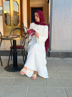 White wrap dress