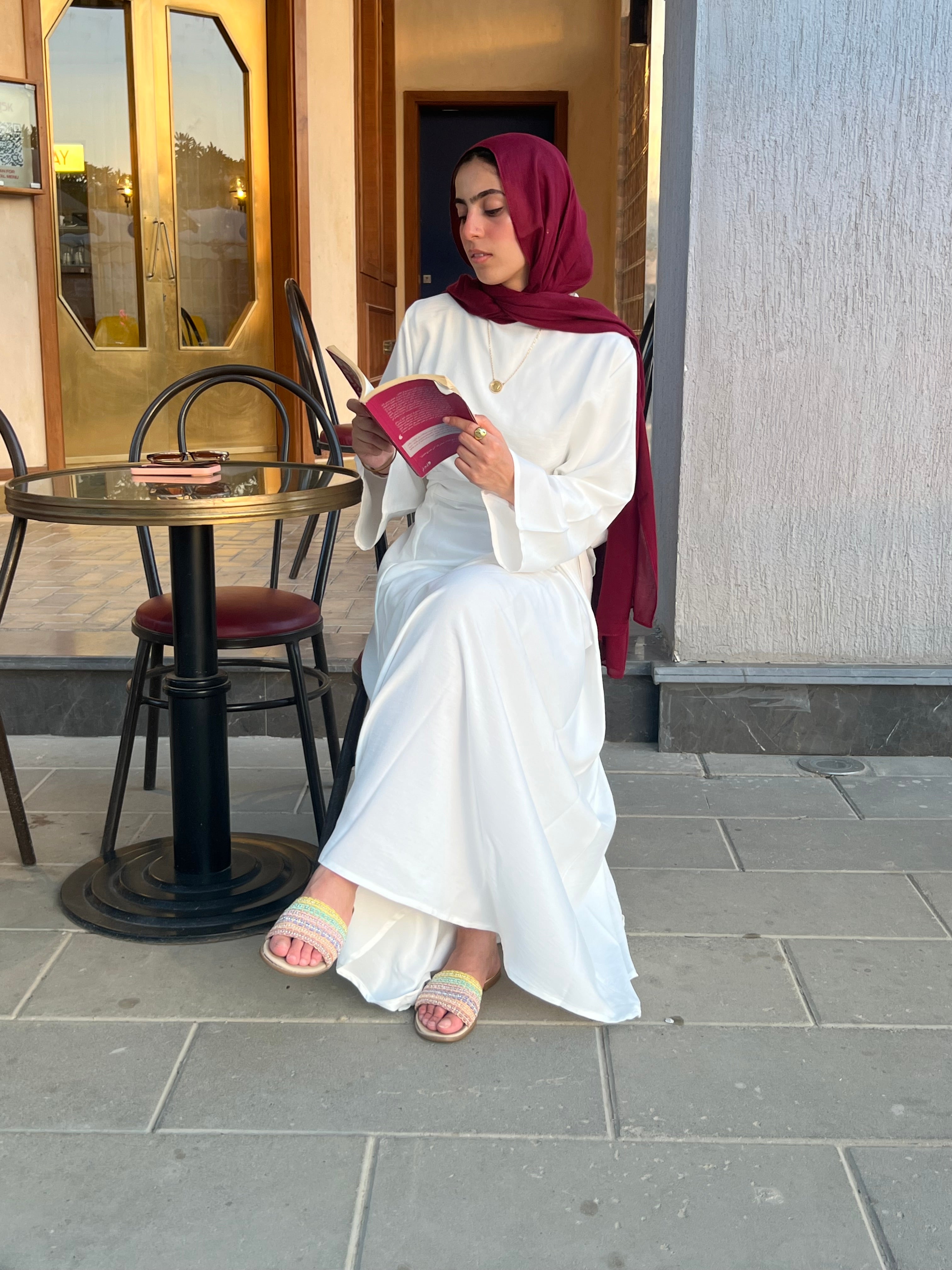 White wrap dress