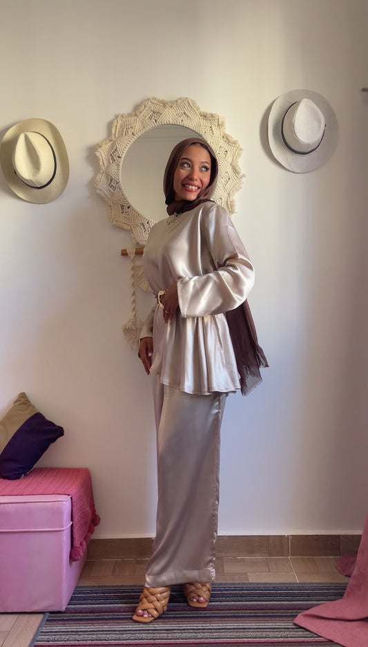Beige Soiree Suit
