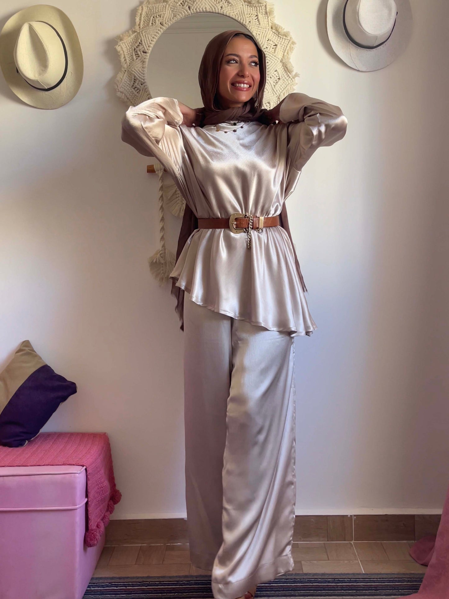 Beige Soiree Suit